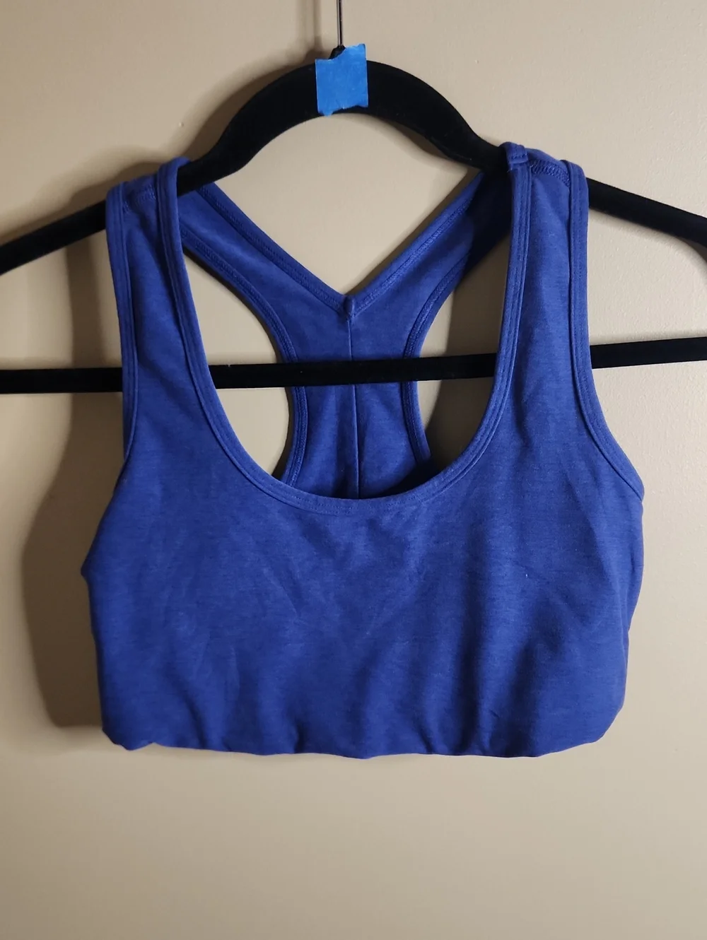 Beyond Yoga SpacedyeSimplicity Long Line Bra 2.0 in Marine Blue Heather. Sz M..